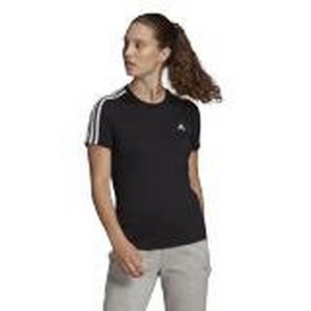 Women Essentials Slim 3-Stripes T-Shirt, Black, A701_ONE, large image number 25