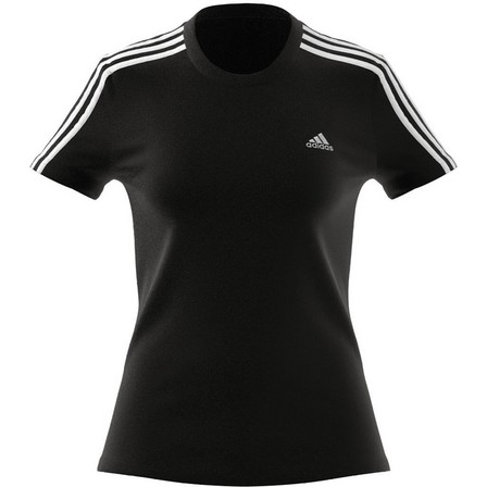 Women Essentials Slim 3-Stripes T-Shirt, Black, A701_ONE, large image number 27
