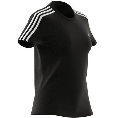 Women Essentials Slim 3-Stripes T-Shirt, Black, A701_ONE, large image number 32