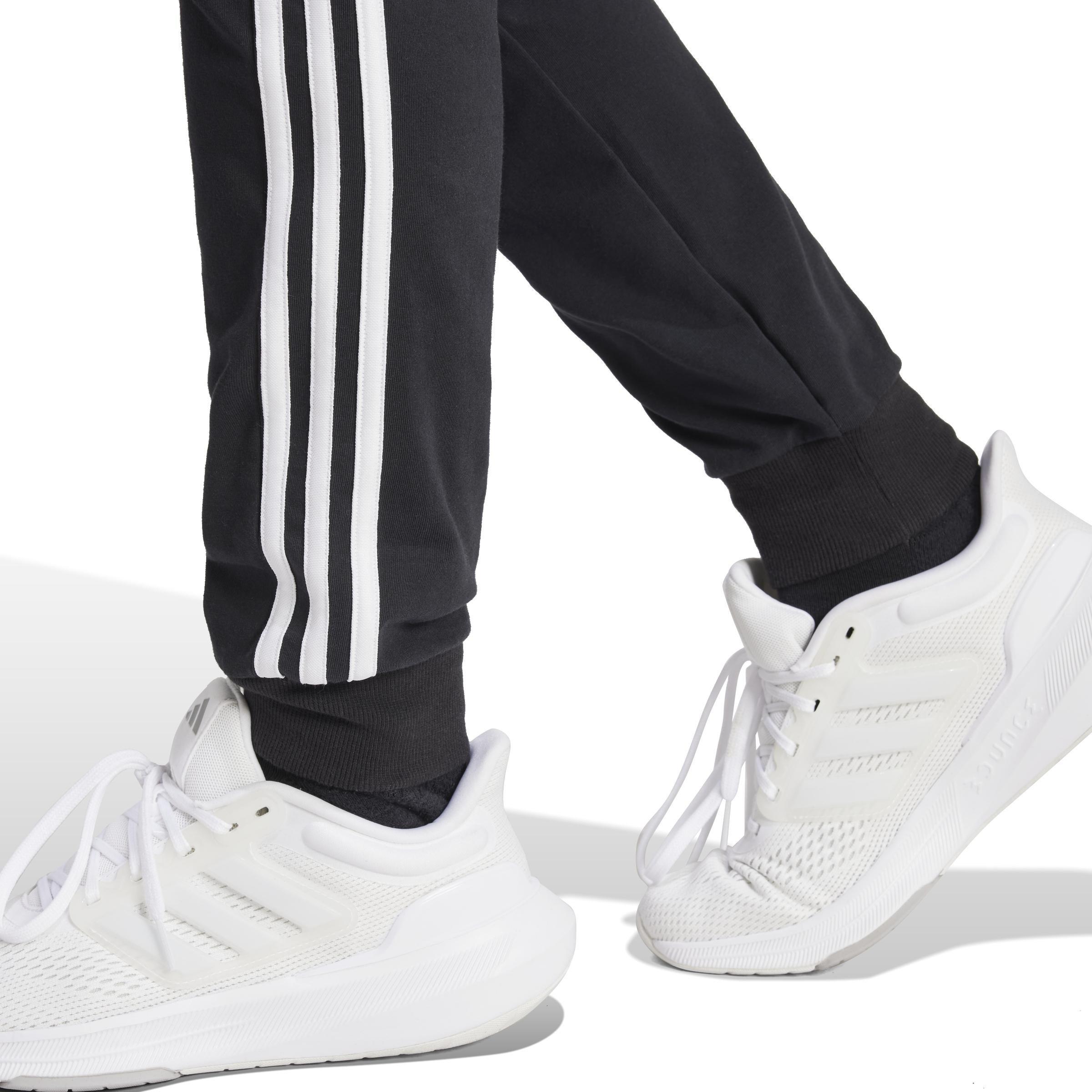 adidas - Women Essentials Single Jersey 3-Stripes Joggers, Black