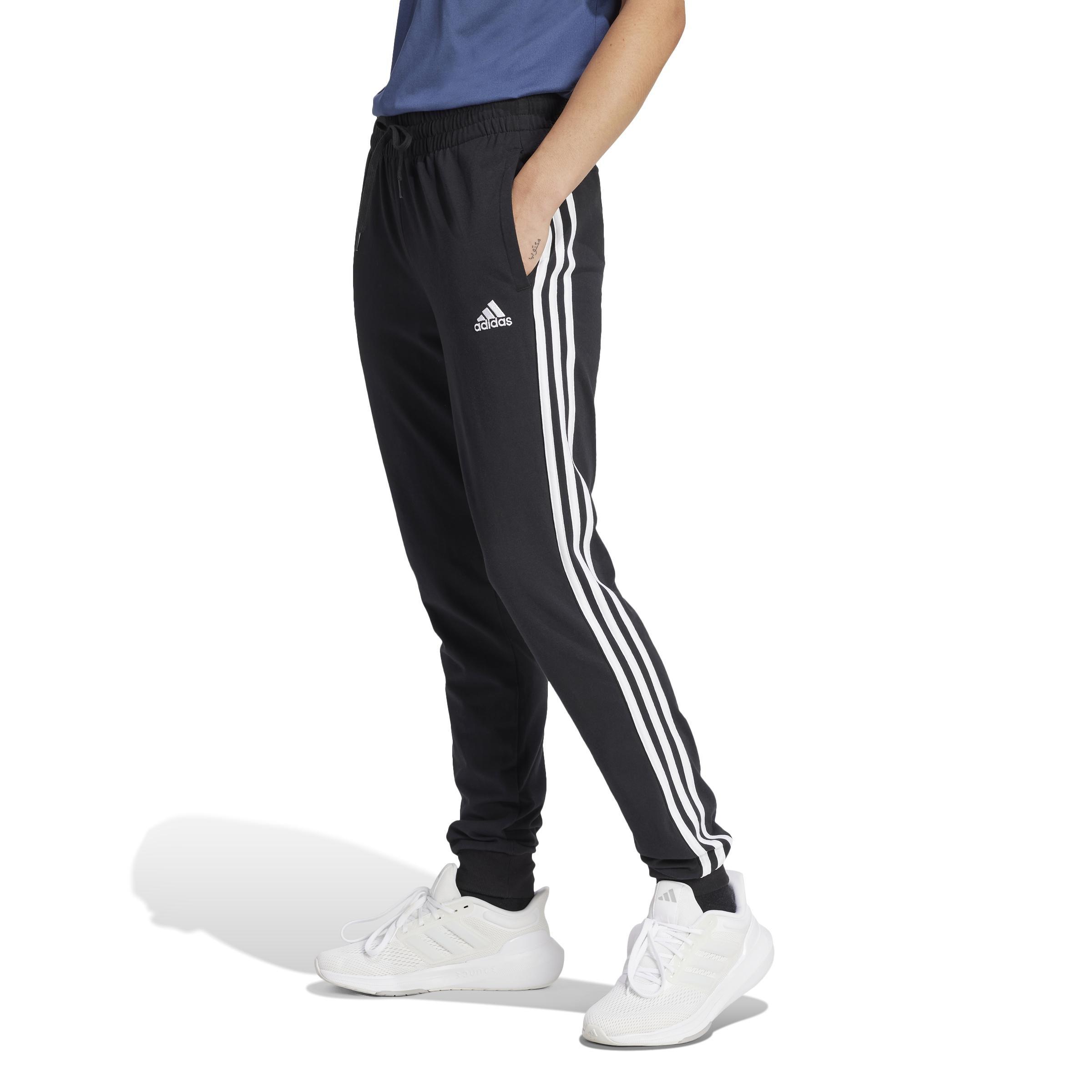 Adidas 3 stripe store joggers womens