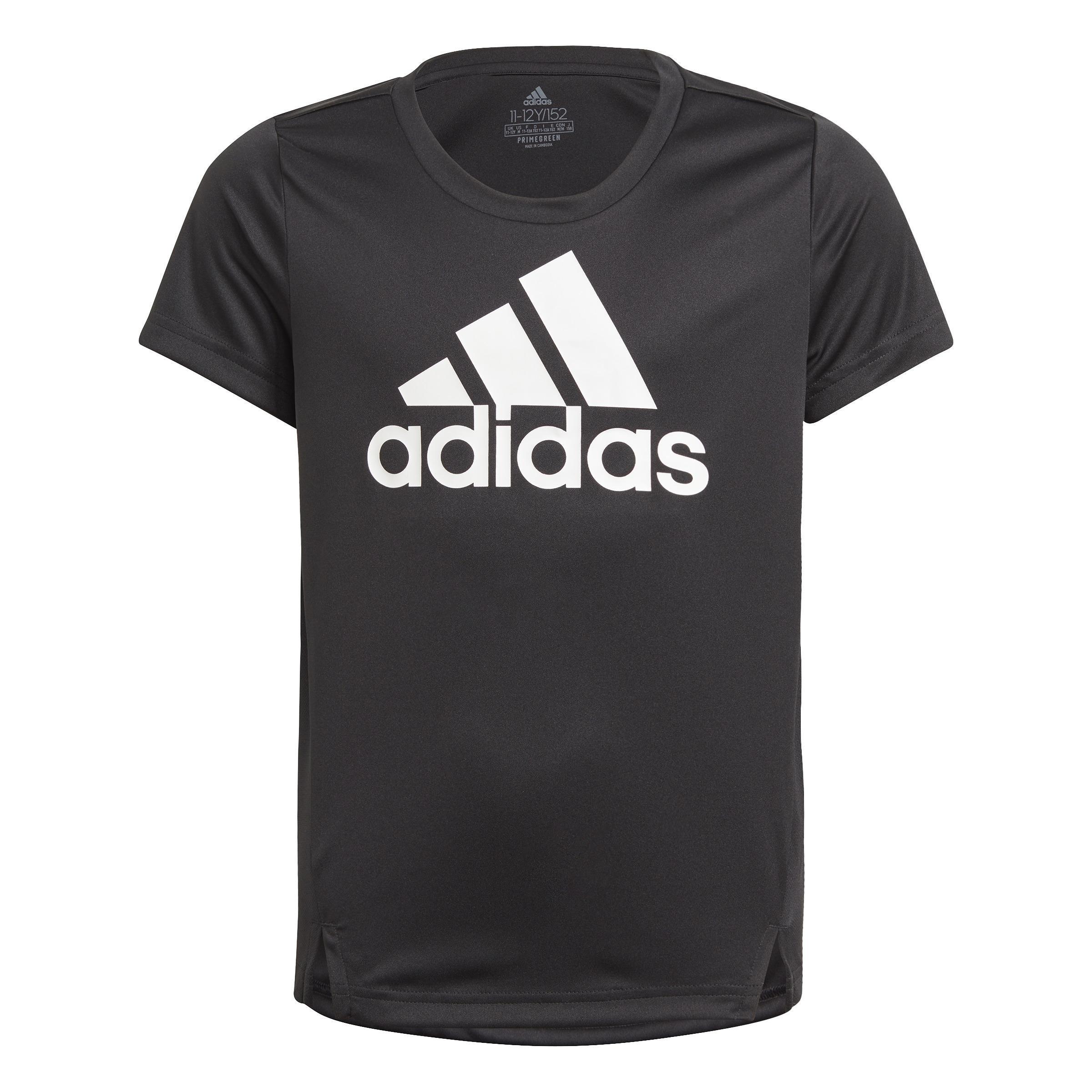 adidas - Kids Girls Adidas Designed To Move T-Shirt, Black