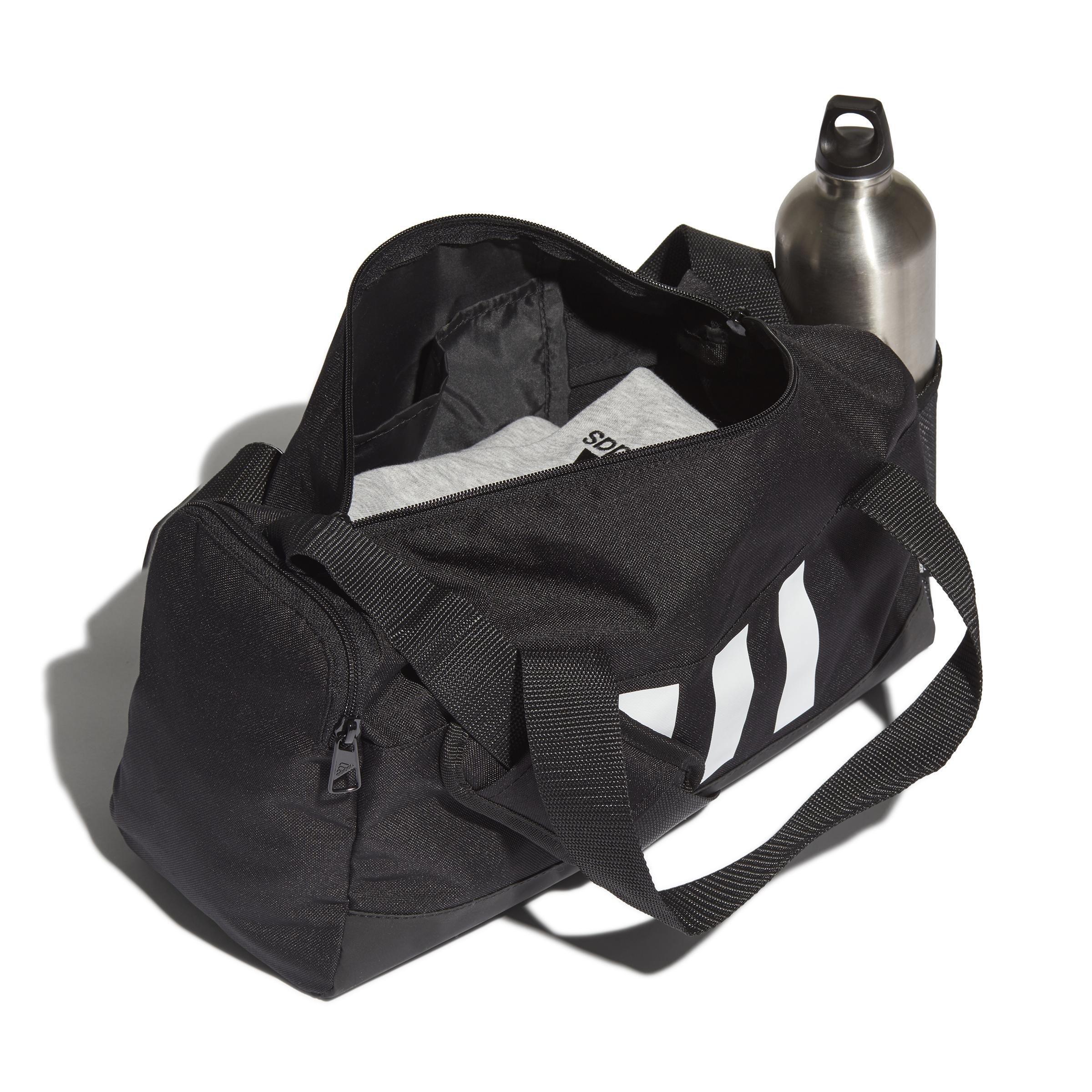 Unisex Extra Small Essentials 3-Stripes Duffel Bag, Black, , large image number 0