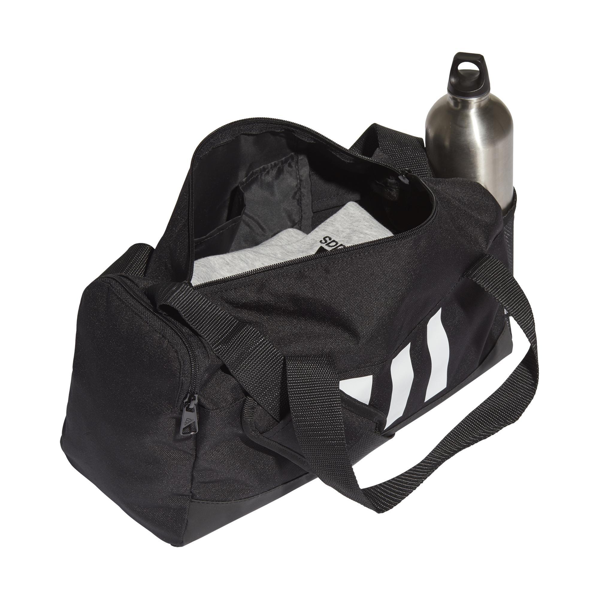 Unisex Extra Small Essentials 3-Stripes Duffel Bag, Black, , large image number 4