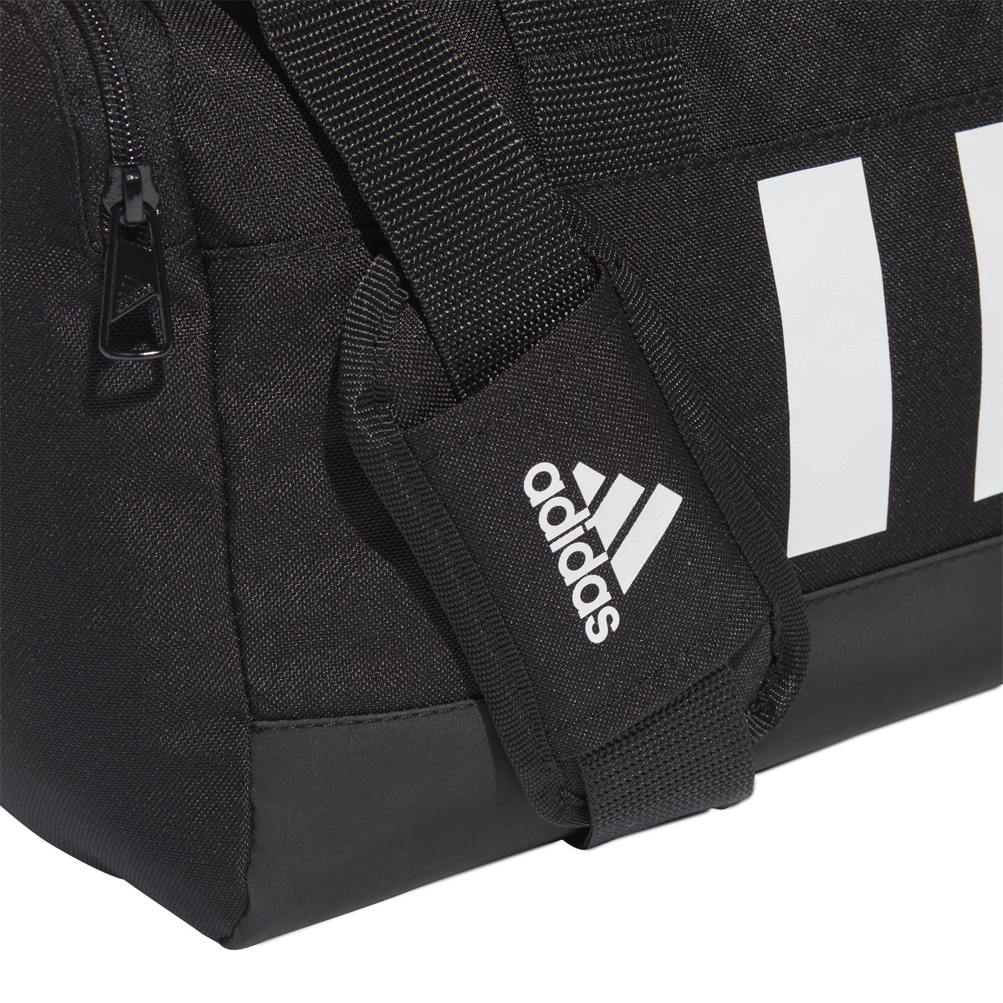 Unisex Extra Small Essentials 3-Stripes Duffel Bag, Black, , large image number 12