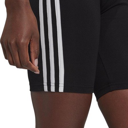 Women Essentials 3-Stripes Bike Shorts, Black, A701_ONE, large image number 6
