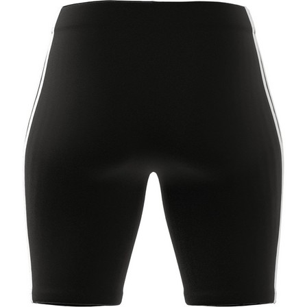 Women Essentials 3-Stripes Bike Shorts, Black, A701_ONE, large image number 7