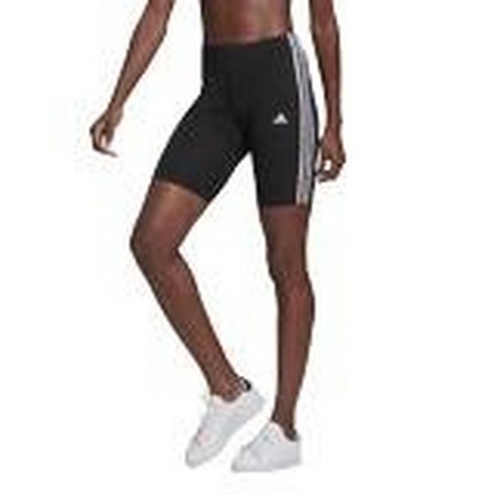 Women Essentials 3-Stripes Bike Shorts, Black, A701_ONE, large image number 18