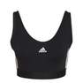 Women Essentials 3-Stripes Crop Top, Black, A701_ONE, thumbnail image number 2