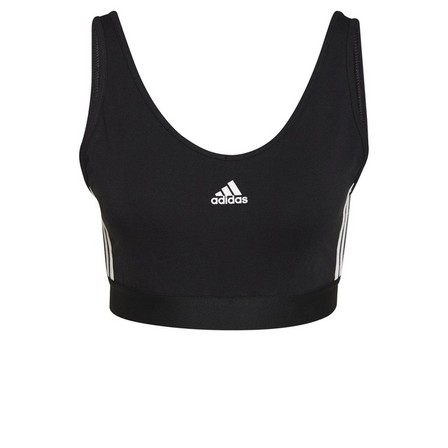 Women Essentials 3-Stripes Crop Top, Black, A701_ONE, large image number 4