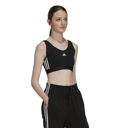 Women Essentials 3-Stripes Crop Top, Black, A701_ONE, large image number 30