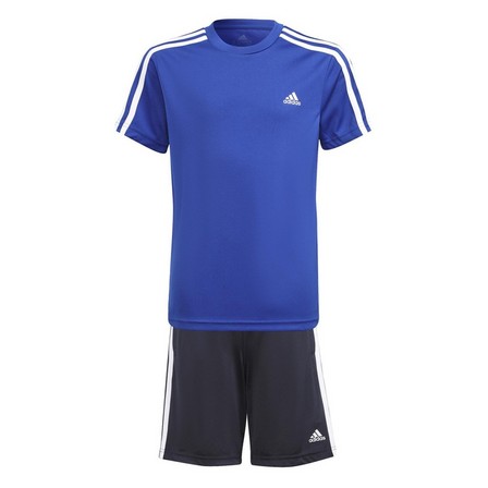 adidas - Kid's Boys Designed to move tee and shorts set, Blue