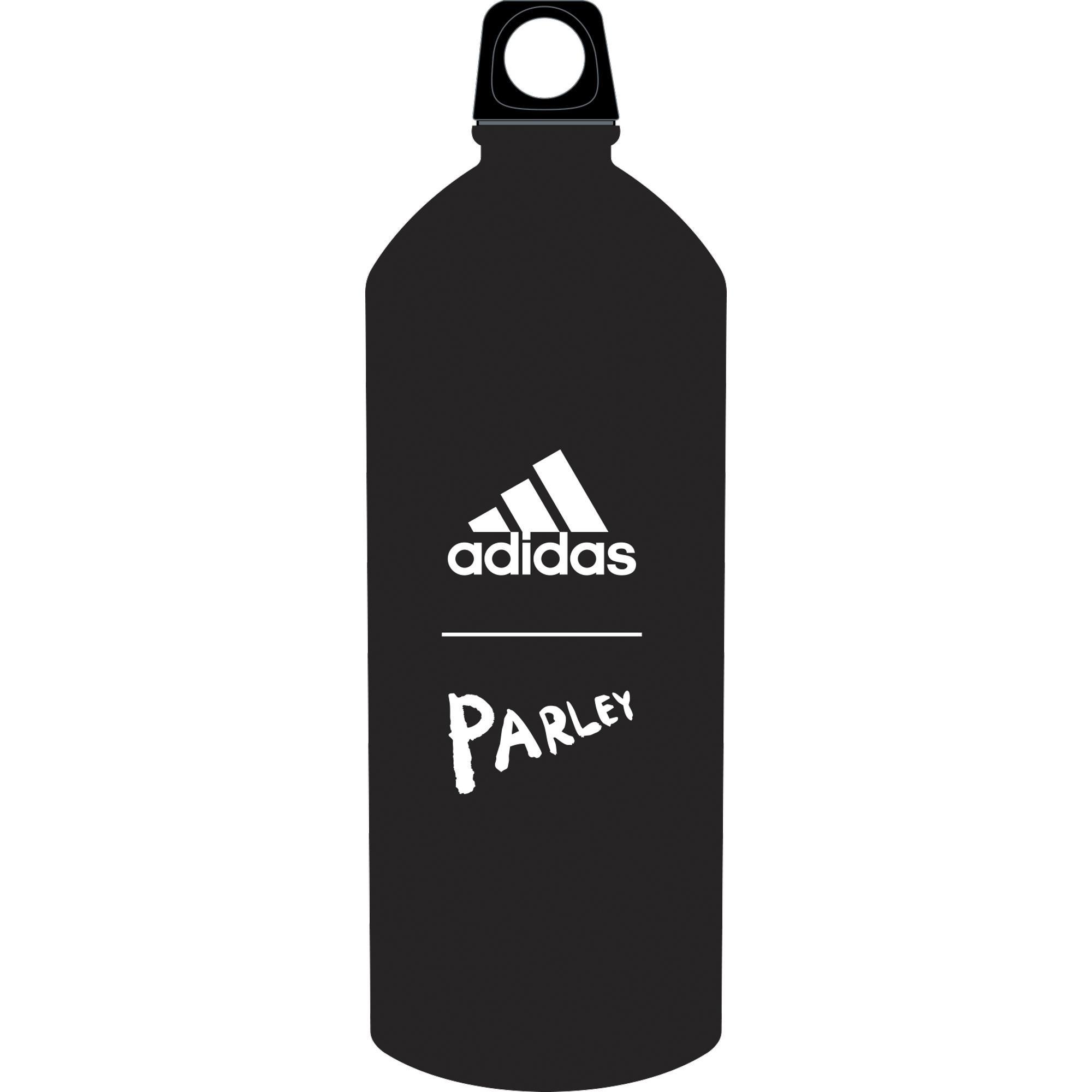 Unisex Parley For The Oceans Steel Water Bottle, Black, , large image number 2