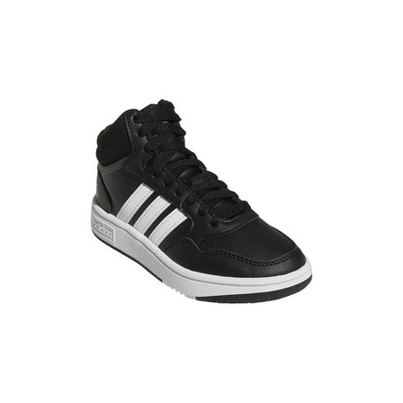 Hoops Mid Shoes core black Unisex Kids, A701_ONE, large image number 2