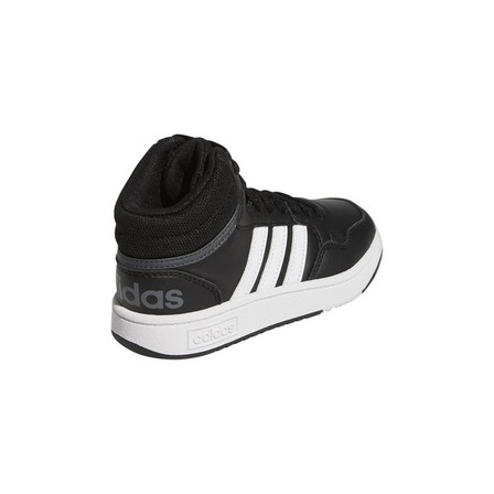Hoops Mid Shoes core black Unisex Kids, A701_ONE, large image number 4