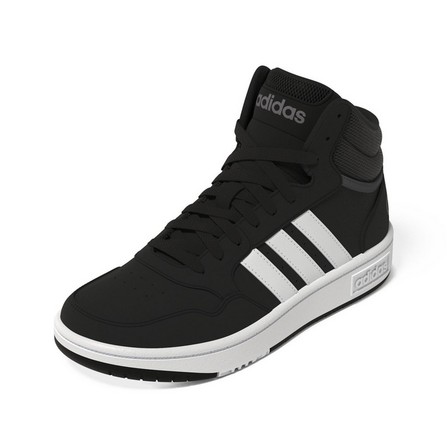 Hoops Mid Shoes core black Unisex Kids, A701_ONE, large image number 12