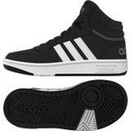 Hoops Mid Shoes core black Unisex Kids, A701_ONE, large image number 13