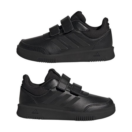 Unisex Kids Tensaur Sport Training Hook And Loop Shoes, Black, A701_ONE, large image number 6