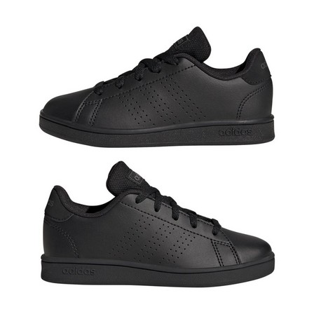 Unisex Kids Advantage Lifestyle Court Lace Shoes Core, Black, A701_ONE, large image number 5