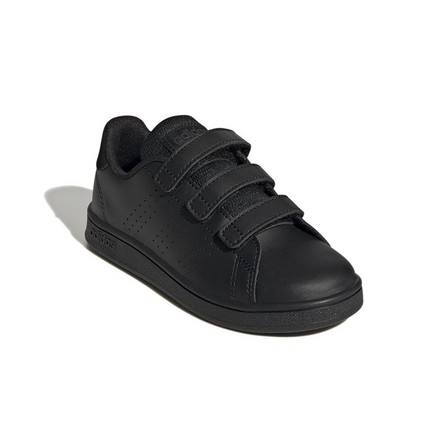 Unisex Kids Advantage Court Lifestyle Hook-And-Loop Shoes , Black, A701_ONE, large image number 1