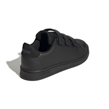 Unisex Kids Advantage Court Lifestyle Hook-And-Loop Shoes , Black, A701_ONE, large image number 2