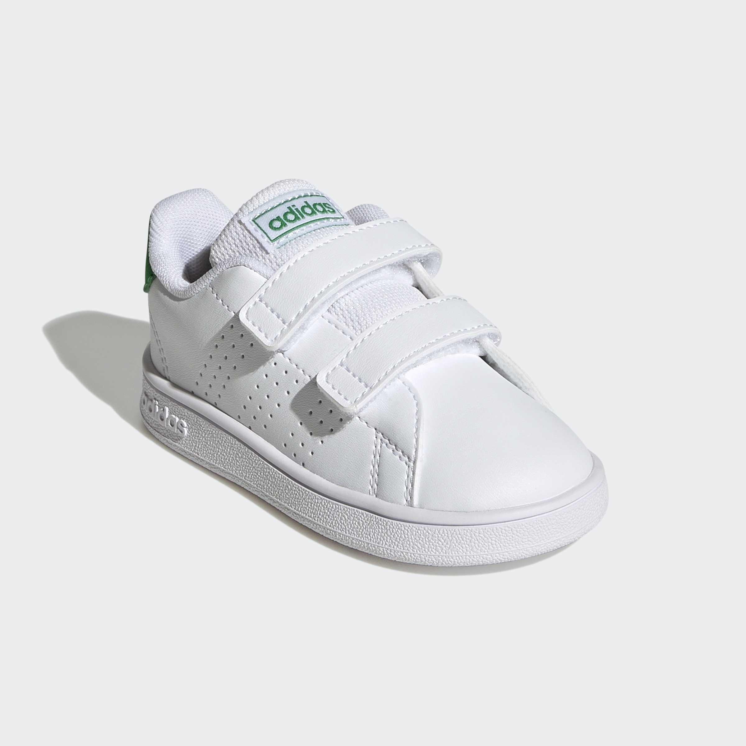 Unisex Kids Advantage Lifestyle Court Two Hook-And-Loop Shoes, White, A701_ONE, medium