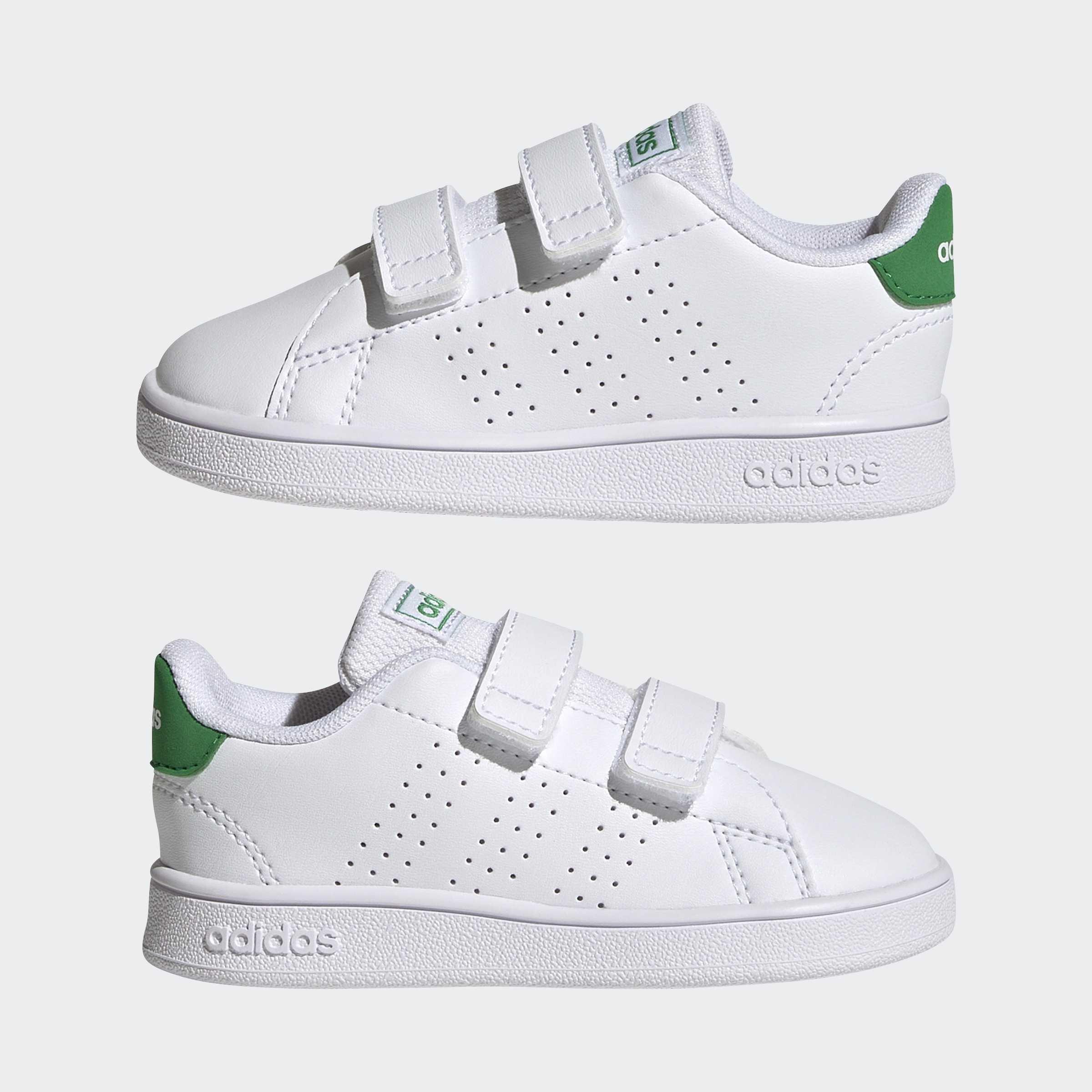 Unisex Kids Advantage Lifestyle Court Two Hook-And-Loop Shoes, White, A701_ONE, large image number 6