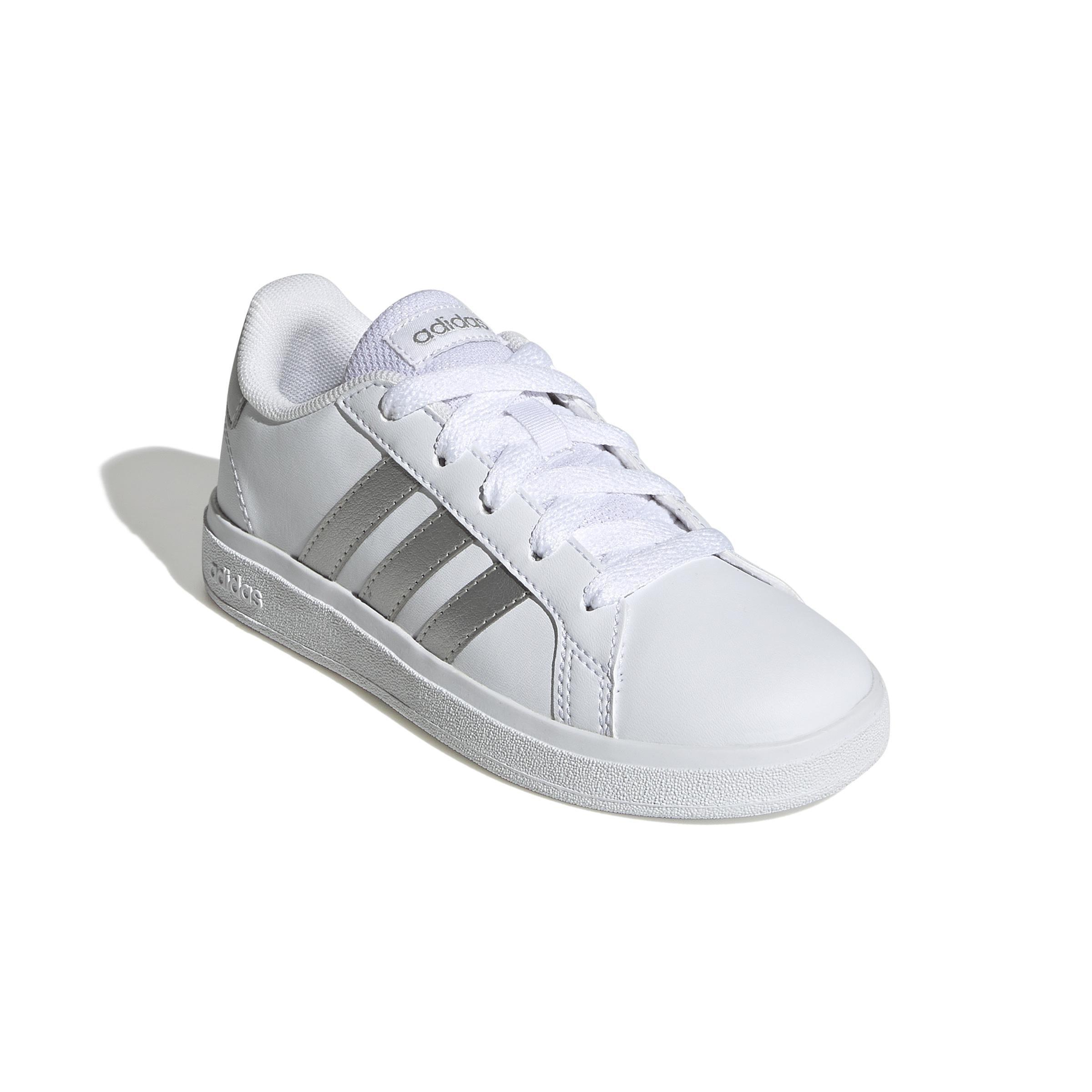Kids Unisex Grand Court Lifestyle Tennis Lace-Up Shoes, White, A701_ONE, large image number 2