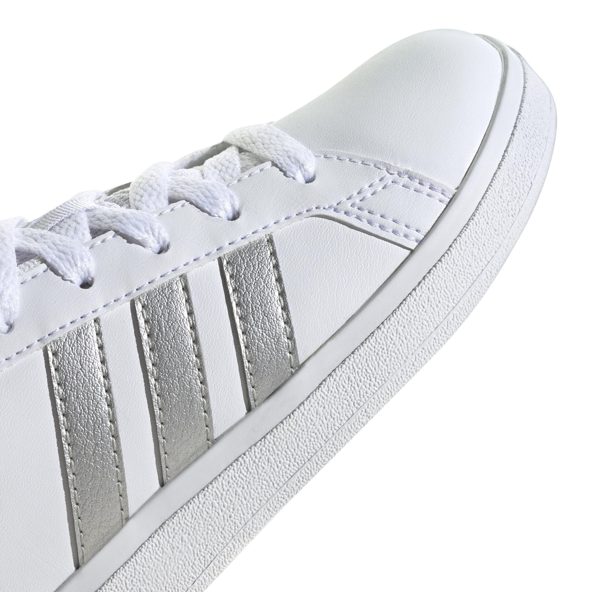 Kids Unisex Grand Court Lifestyle Tennis Lace-Up Shoes, White, A701_ONE, large image number 4