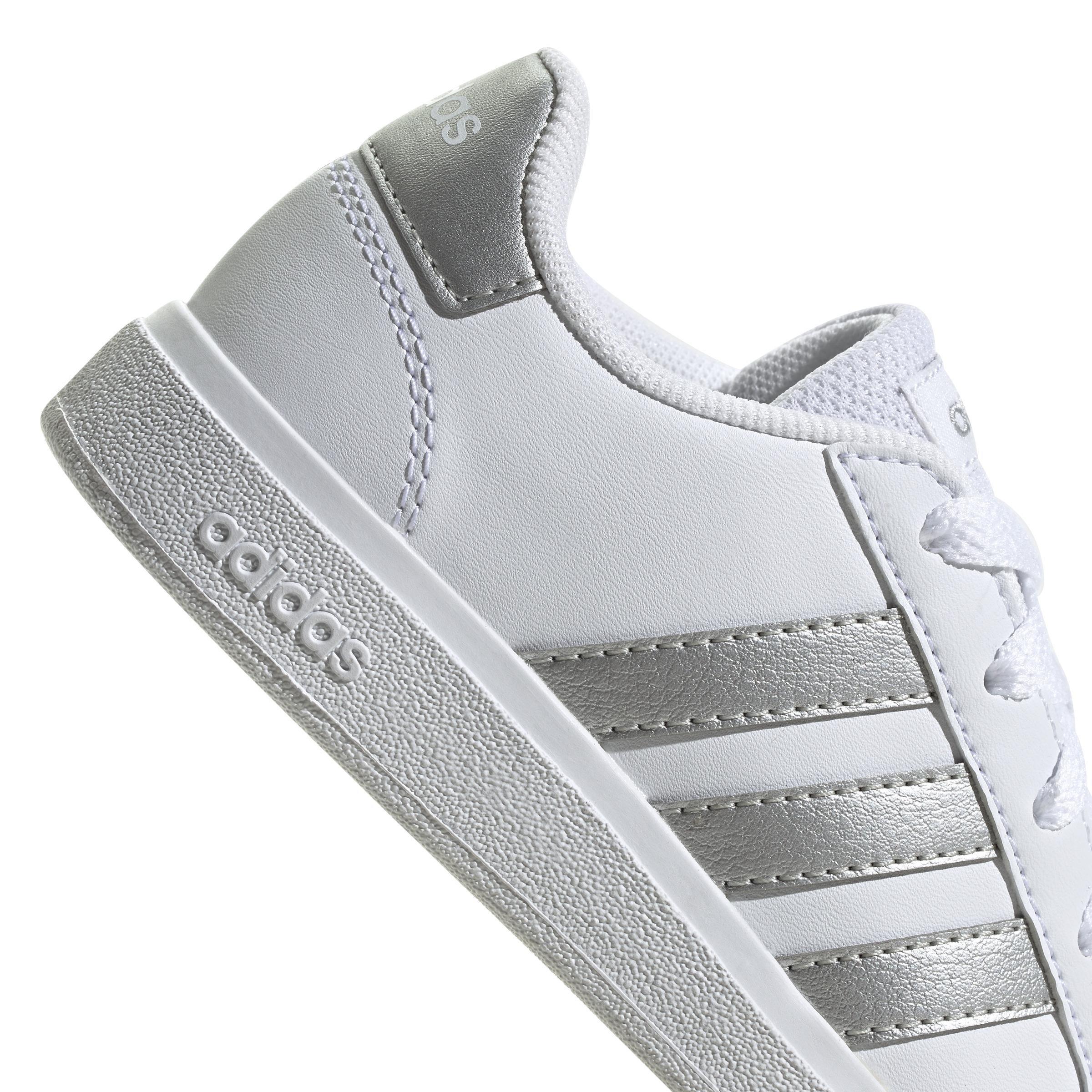 Kids Unisex Grand Court Lifestyle Tennis Lace-Up Shoes, White, A701_ONE, large image number 5