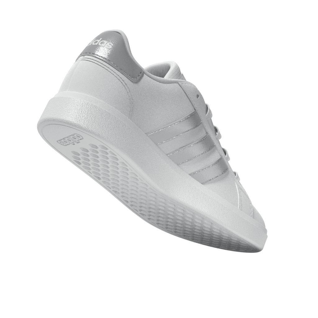 Kids Unisex Grand Court Lifestyle Tennis Lace-Up Shoes, White, A701_ONE, large image number 6