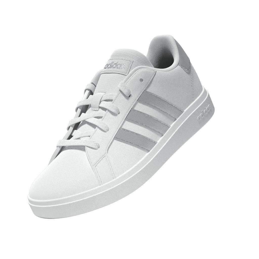 Kids Unisex Grand Court Lifestyle Tennis Lace-Up Shoes, White, A701_ONE, large image number 7