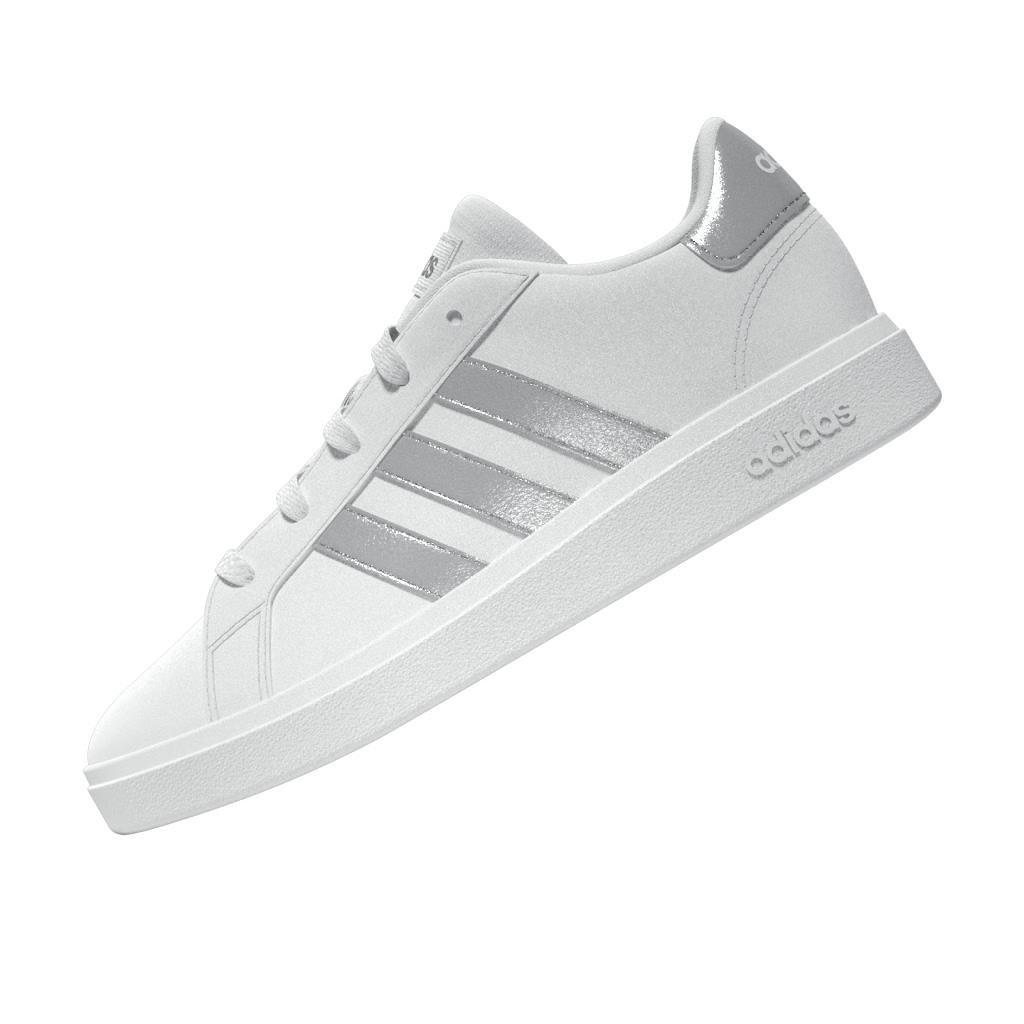 Kids Unisex Grand Court Lifestyle Tennis Lace-Up Shoes, White, A701_ONE, large image number 11