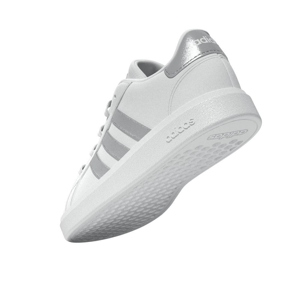 Kids Unisex Grand Court Lifestyle Tennis Lace-Up Shoes, White, A701_ONE, large image number 12