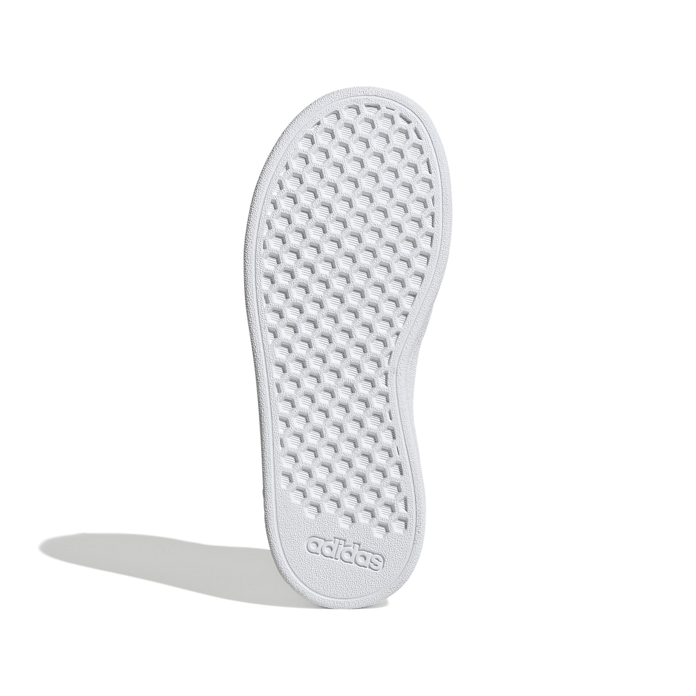 Kids Unisex Grand Court Elastic Lace And Top Strap Shoes, White, A701_ONE, large image number 7
