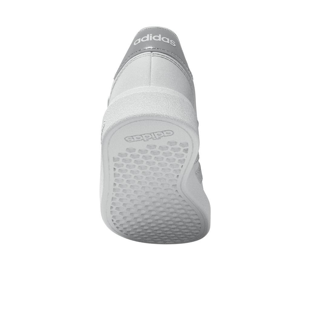 Kids Unisex Grand Court Elastic Lace And Top Strap Shoes, White, A701_ONE, large image number 9