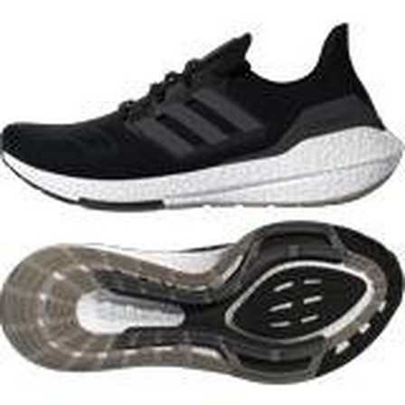 Men White Sole Ultraboost 22 Shoes, Black, A701_ONE, large image number 14