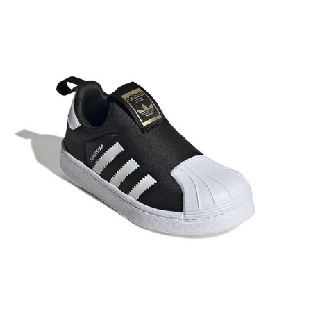 Unisex Kids Superstar 360 Shoes, Black, A701_ONE, large image number 1