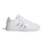 Kids Unisex Grand Court Lifestyle Lace Tennis Shoes Ftwr, White, A701_ONE, thumbnail image number 4