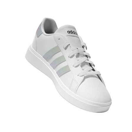 Kids Unisex Grand Court Lifestyle Lace Tennis Shoes Ftwr, White, A701_ONE, large image number 9