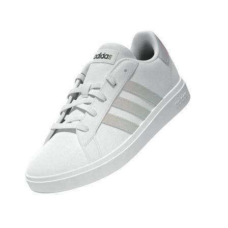 Kids Unisex Grand Court Lifestyle Lace Tennis Shoes Ftwr, White, A701_ONE, large image number 13