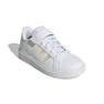 Unisex Kids Grand Court Lifestyle Court Elastic Lace And Top Strap Shoes, White, A701_ONE, thumbnail image number 1