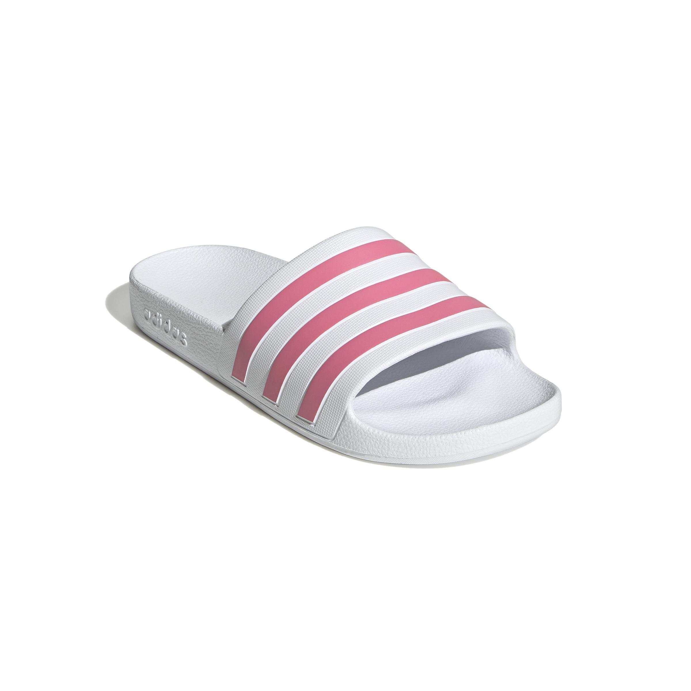 Women Adilette Aqua Slides, White, A701_ONE, large image number 1