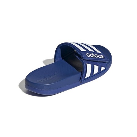Unisex Kids Adilette Comfort Adjustable Slides, Blue, A701_ONE, large image number 2