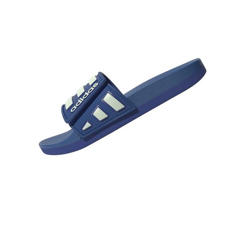 Unisex Kids Adilette Comfort Adjustable Slides, Blue, A701_ONE, large image number 5