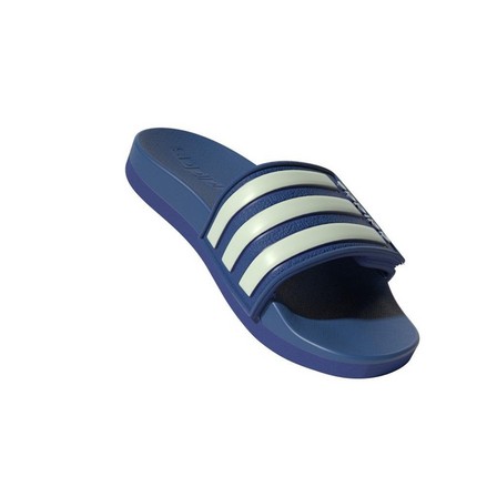 Unisex Kids Adilette Comfort Adjustable Slides, Blue, A701_ONE, large image number 7