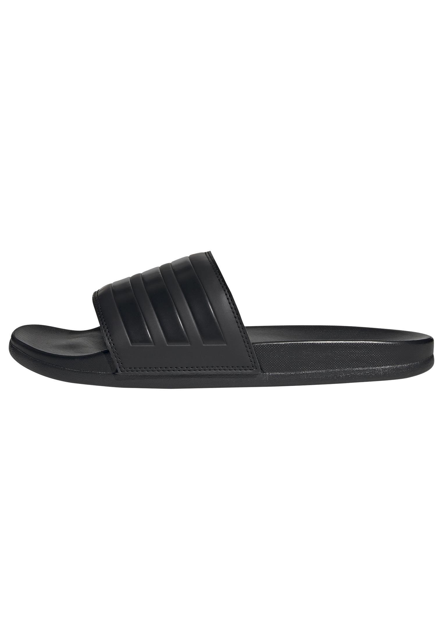 Adidas cloudfoam hotsell slides all black