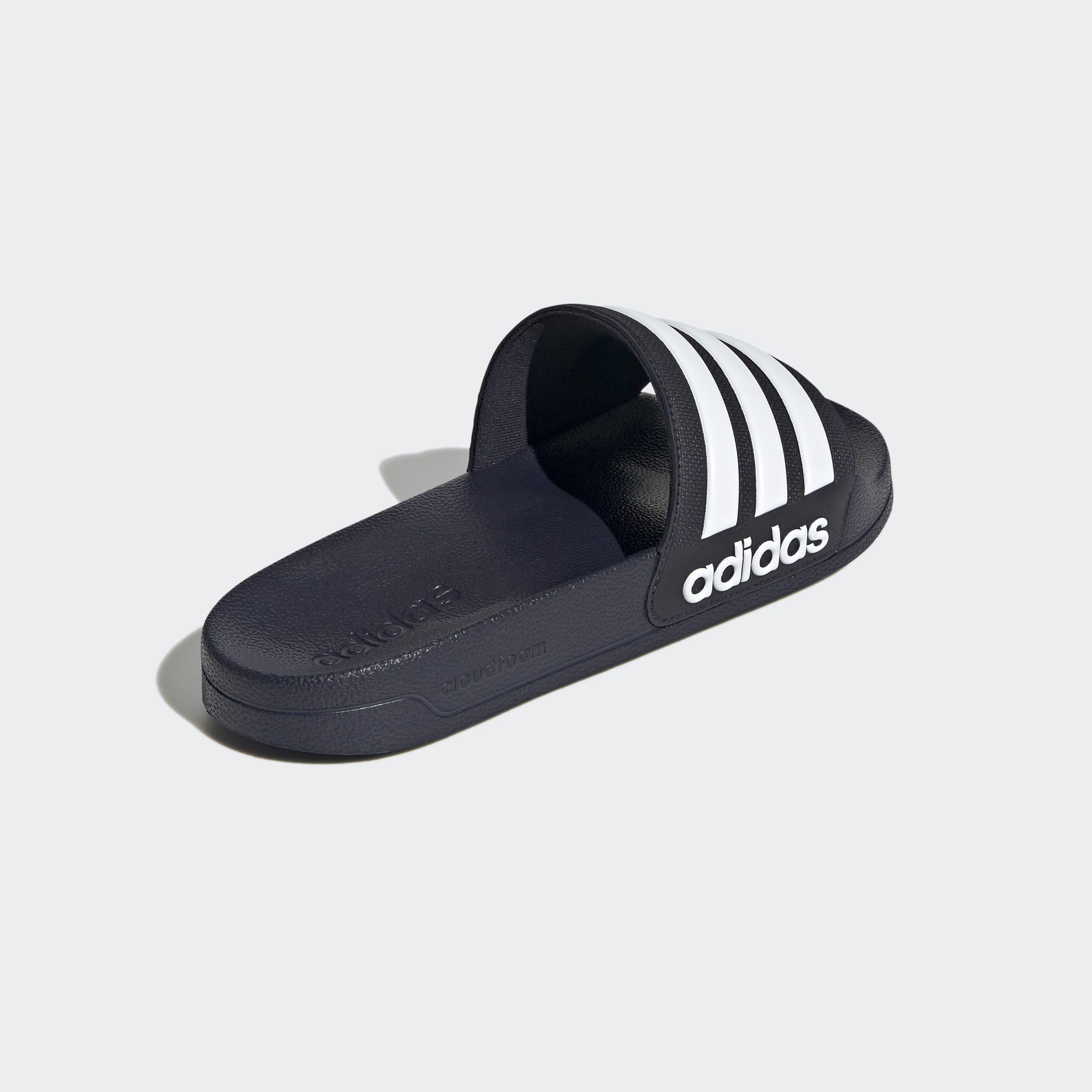 Unisex Adilette Shower Slides, Blue, A701_ONE, large image number 3