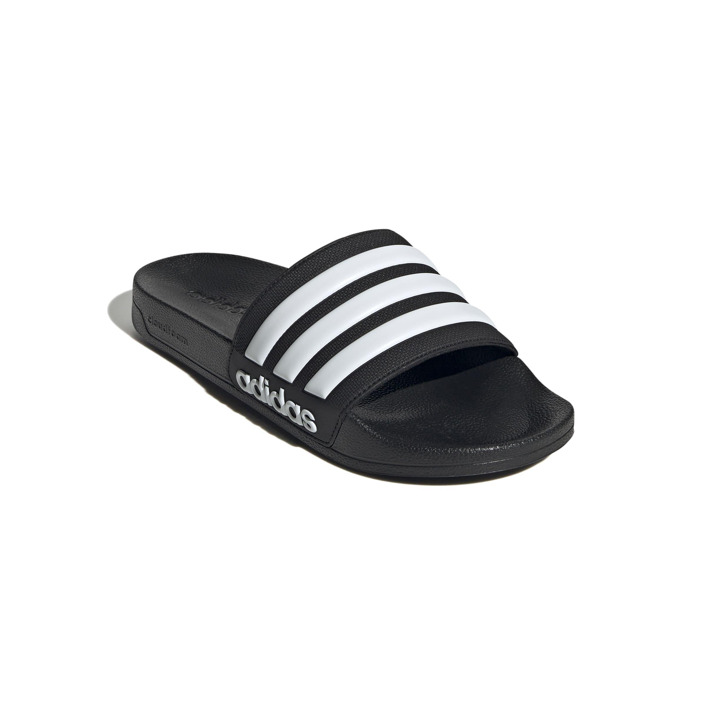 Unisex Adilette Shower Slides, Black, A701_ONE, large image number 2