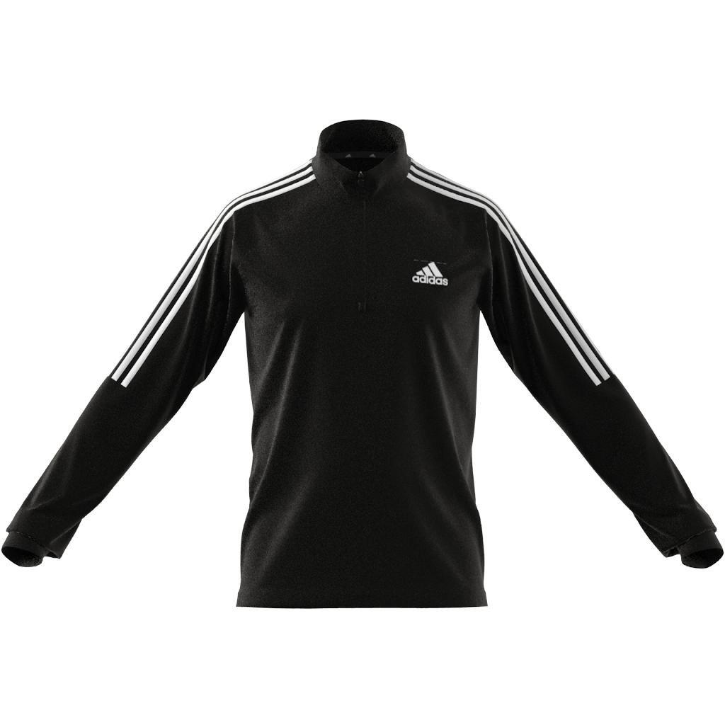 Men Aeroready Sereno Cut 3-Stripes Slim 1/4-Zip Training Top, Black, A701_ONE, large image number 5